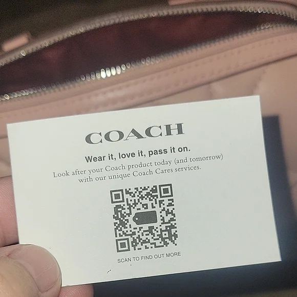 Coach Pink Quilted Handbag - Picture 8 of 9